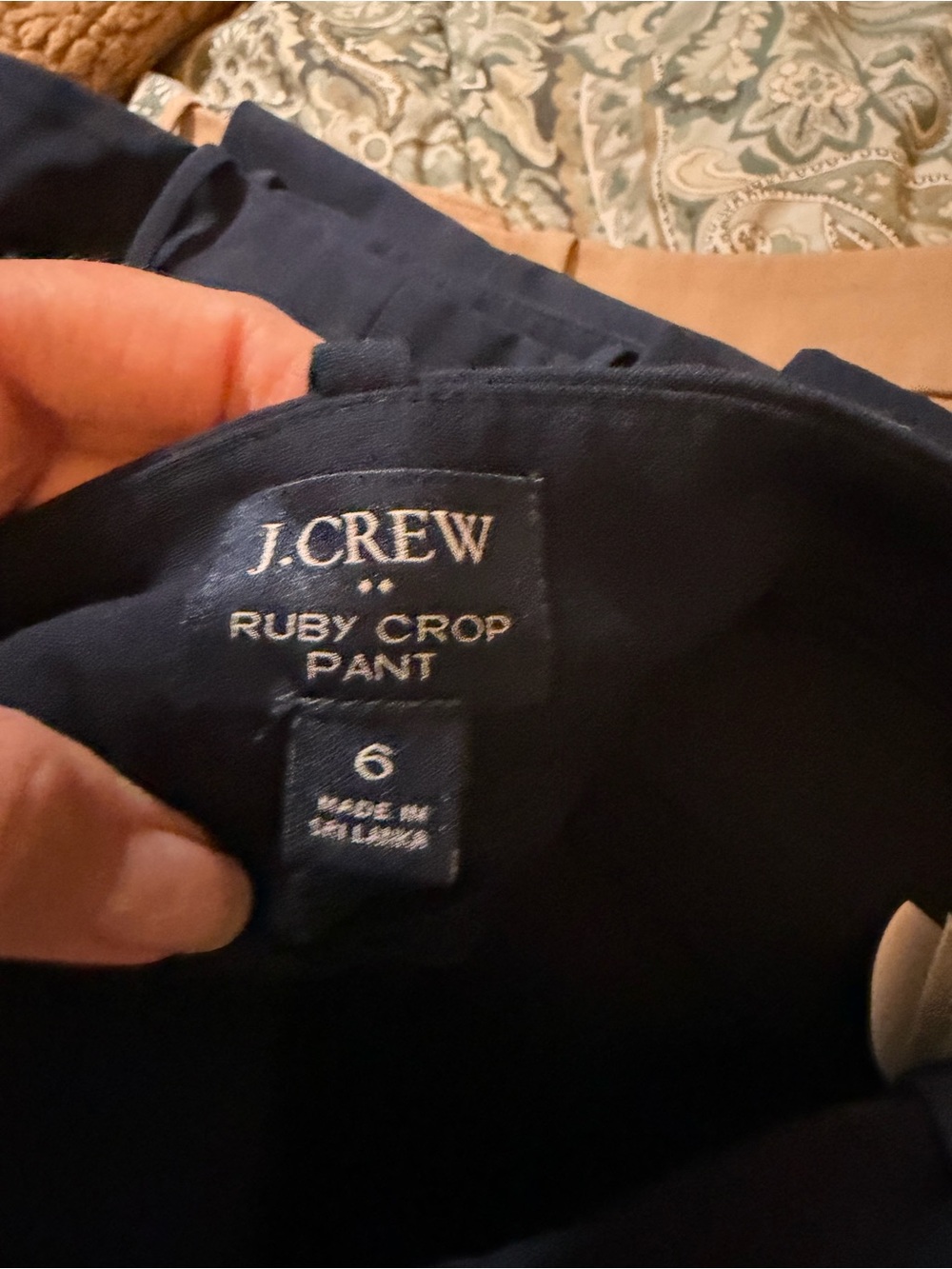 J. Crew Navy Ruby Crop Pant